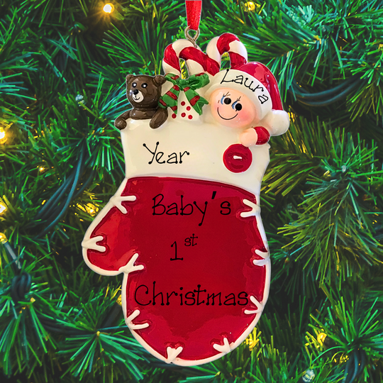 Personalised  Ornament - Christmas Mitten