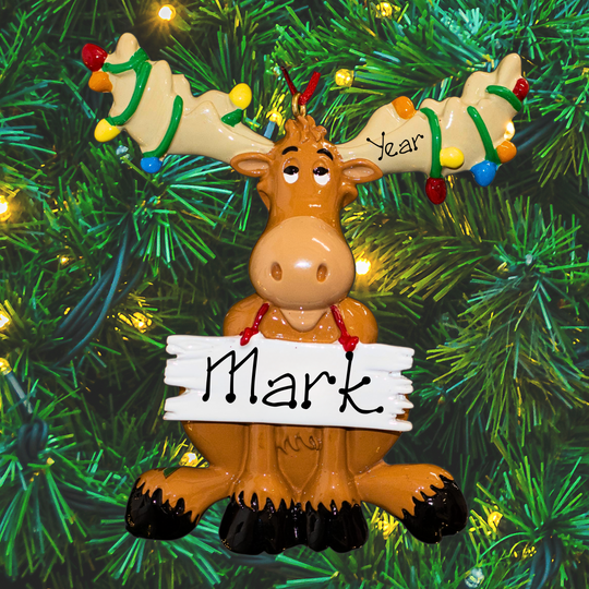 Personalised Christmas Ornament - Christmas Moose