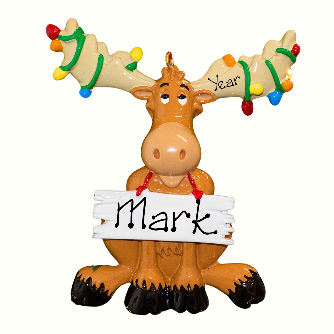 Personalised Christmas Ornament - Christmas Moose