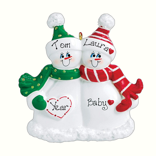 Personalised Christmas Ornament - Expecting Couple Baby Bump