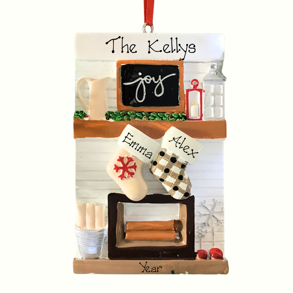 Personalised Christmas Ornament - Joyful Mantle 2