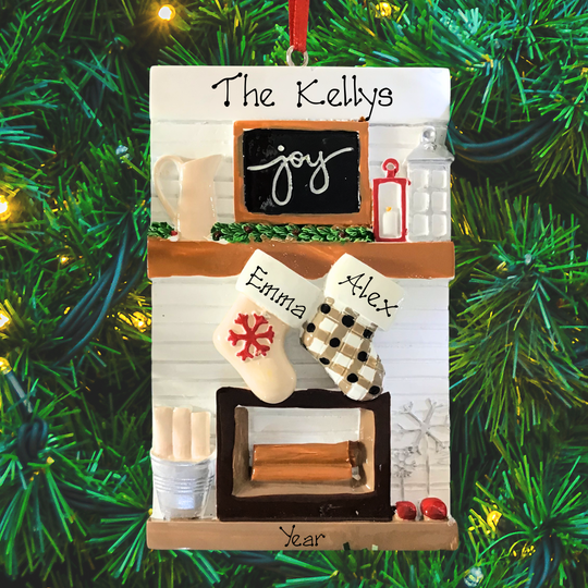 Personalised Christmas Ornament - Joyful Mantle 2