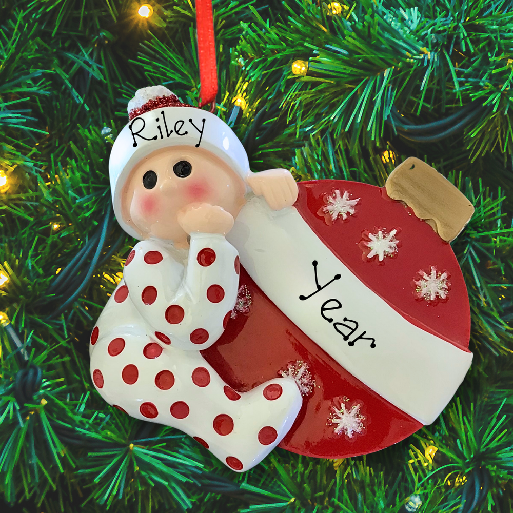 Personalised Christmas Decoration - Spotty PJs