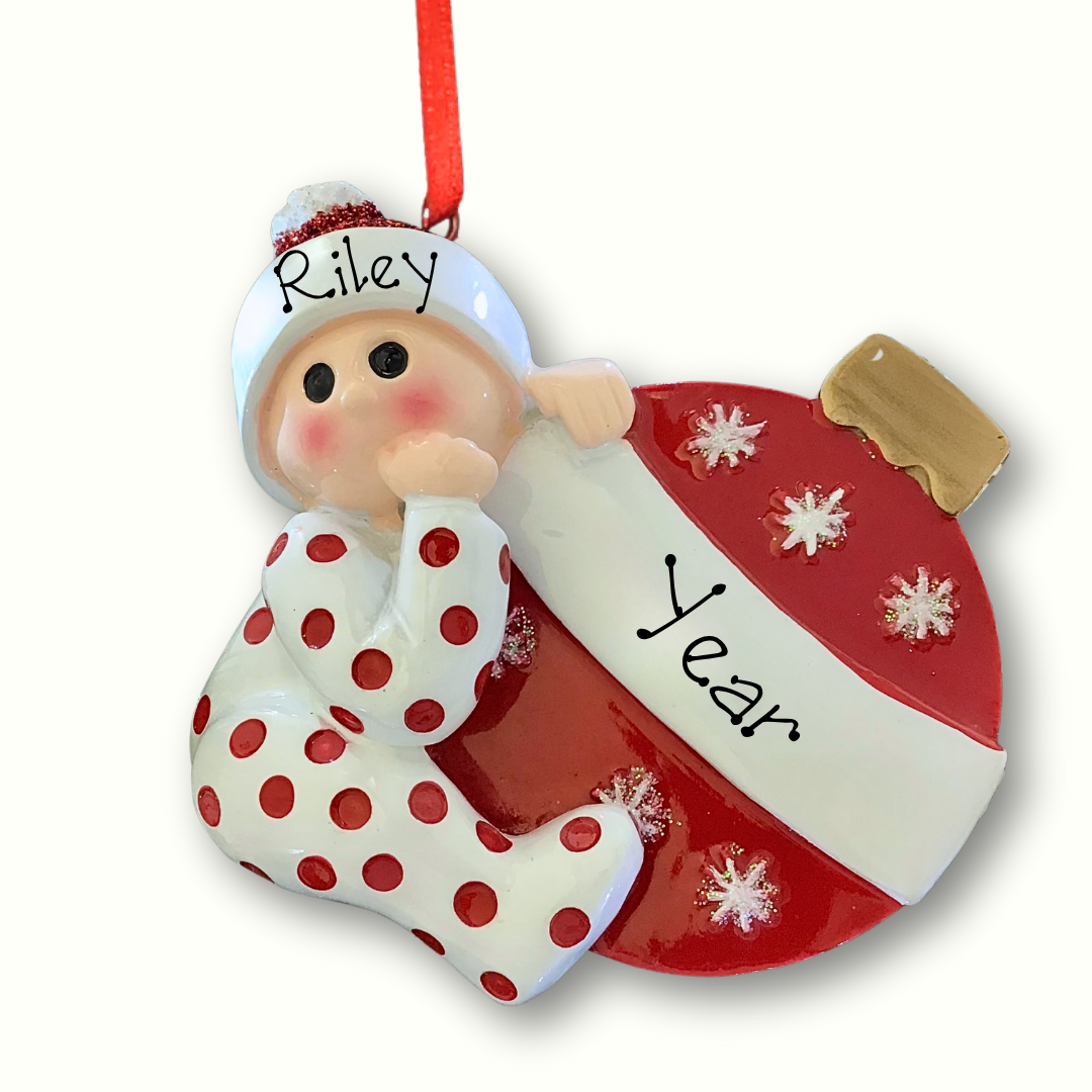 Personalised Christmas Decoration - Spotty PJs