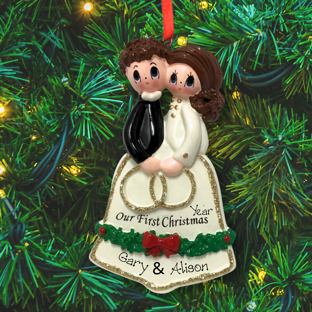 Personalised Wedding Ornament - Wedding Bell Couple