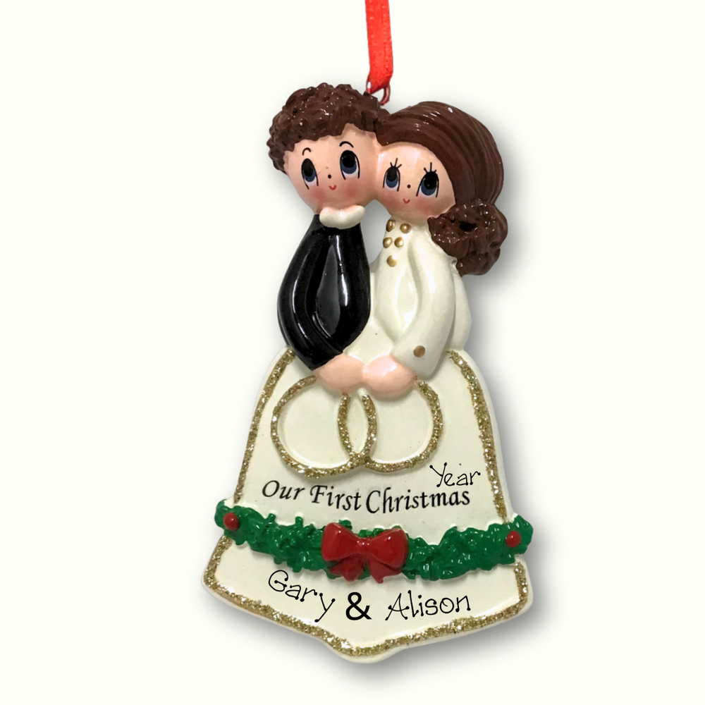 Personalised Wedding Ornament - Wedding Bell Couple