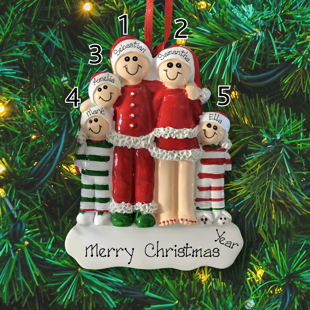Personalised Christmas Decorations - Festive Family 5