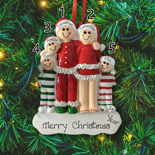 Personalised Christmas Decorations - Festive Family 5