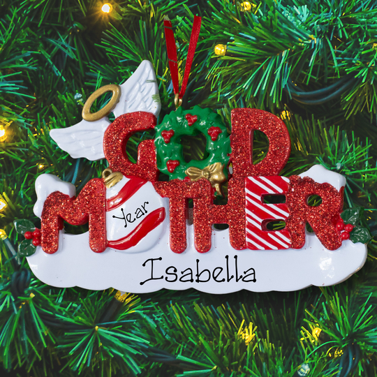 Personalised Christmas Ornament - Godmother