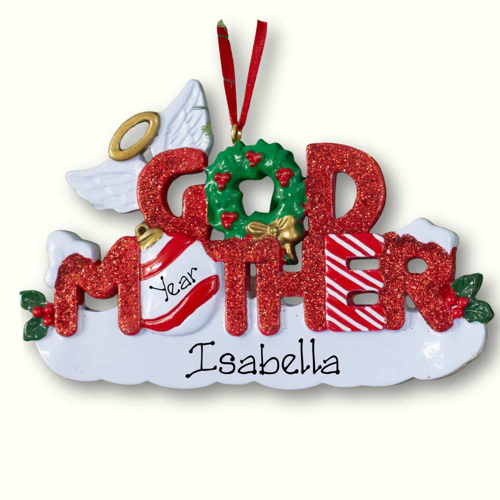 Personalised Christmas Ornament - Godmother