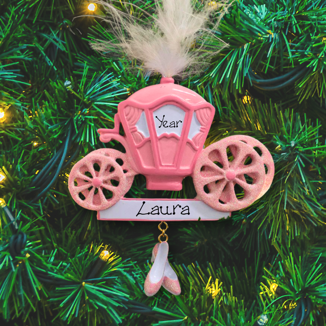 Personalised Christmas Ornament - Princess Carriage