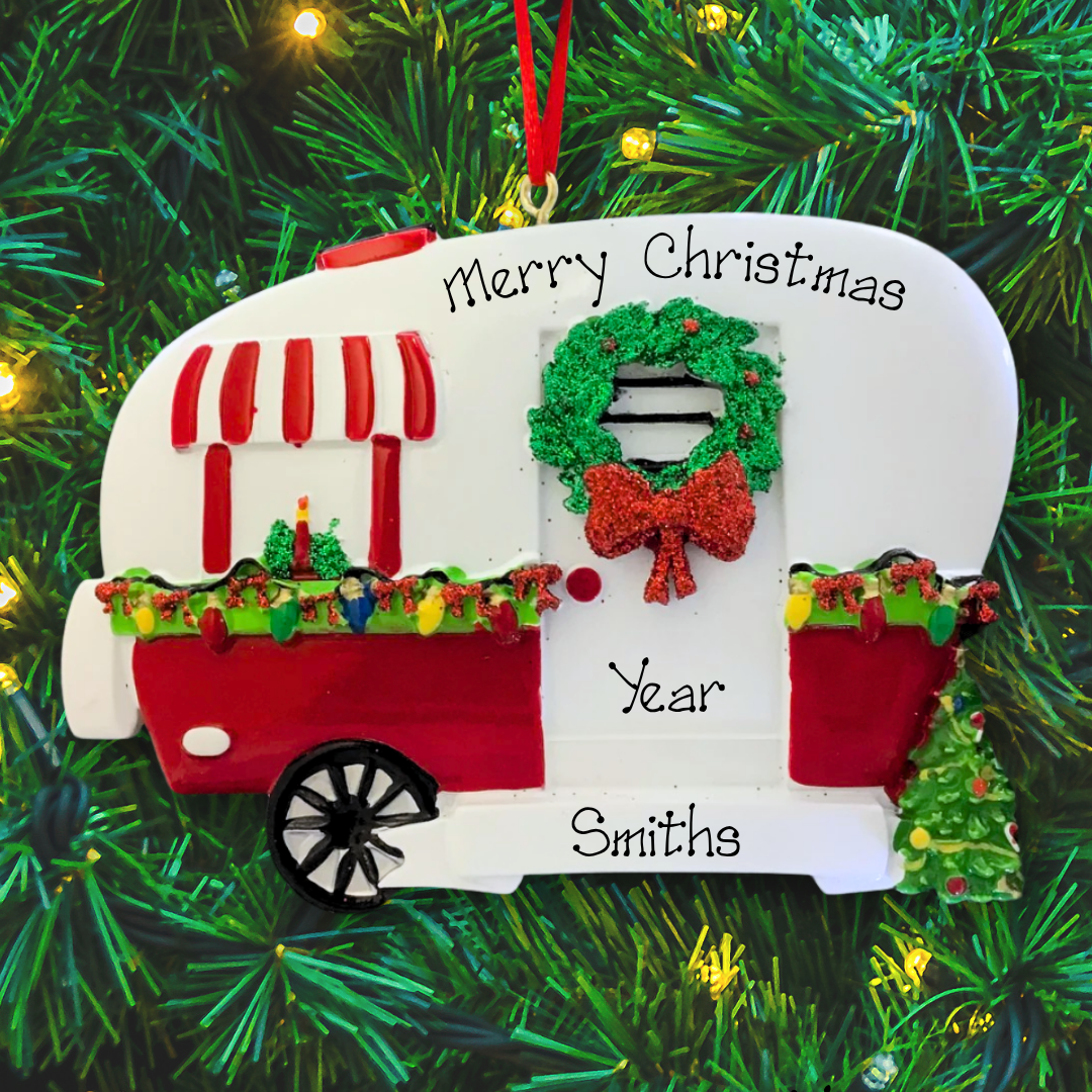Personalised Christmas Ornaments - Christmas Camper