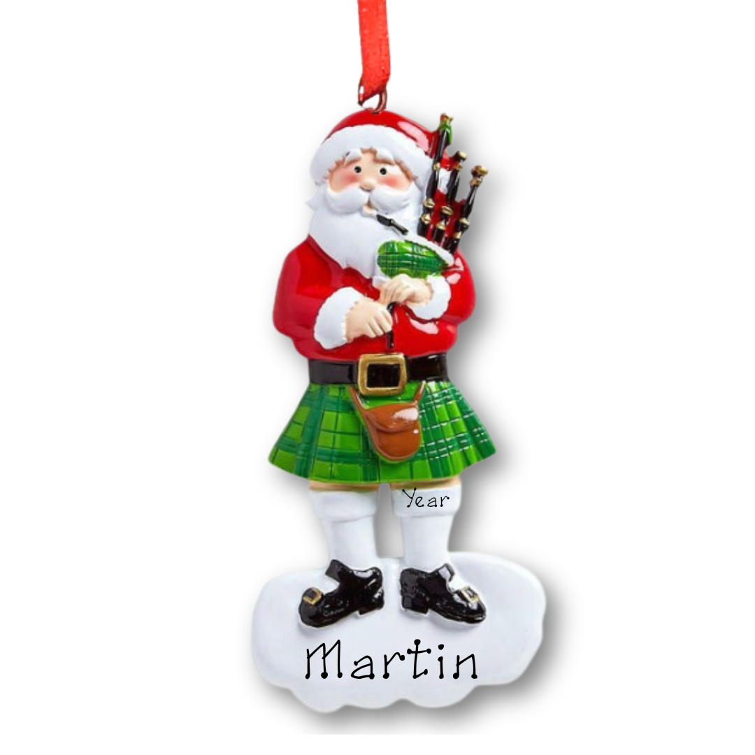 Personalised Christmas Ornament - Scottish Santa