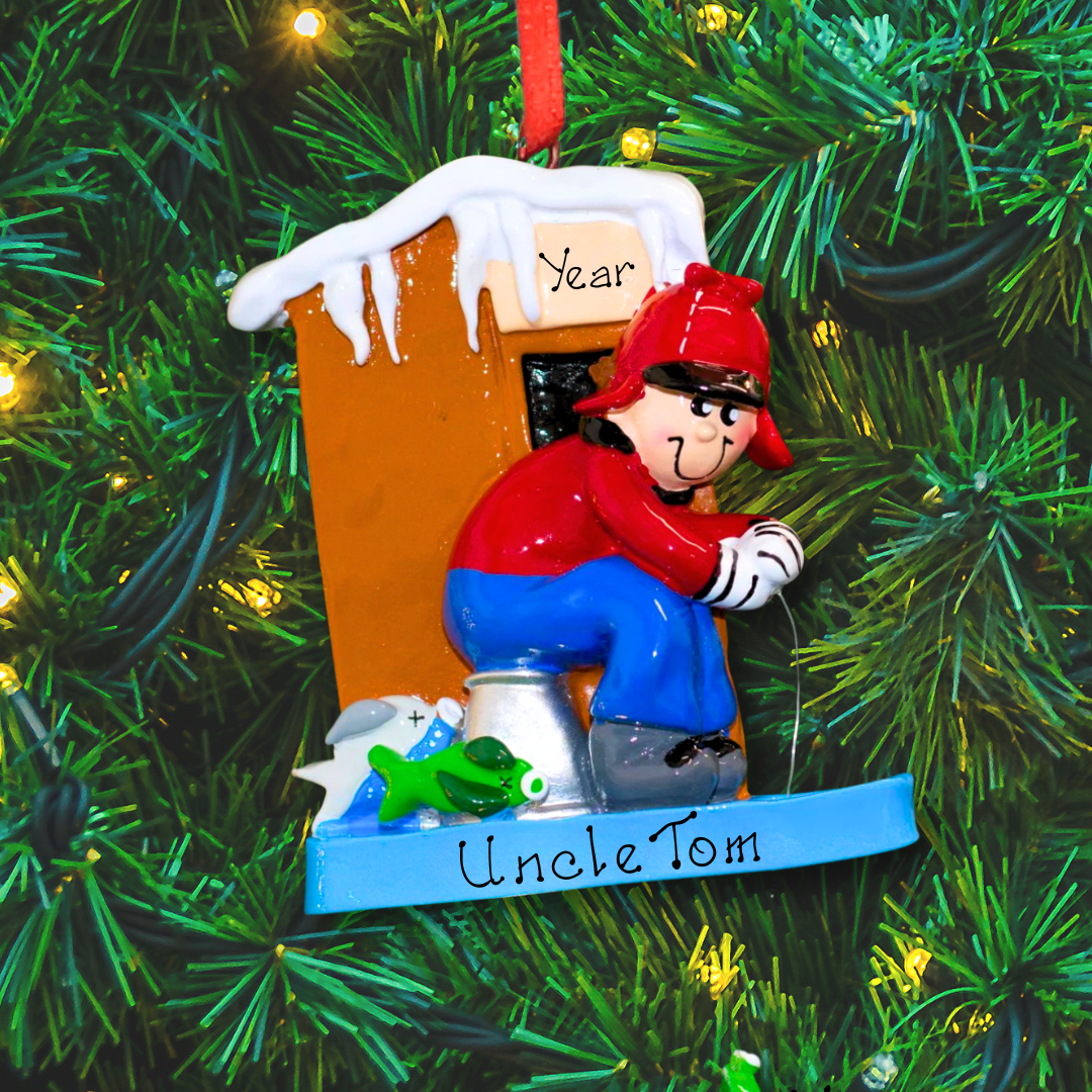 Personalised Christmas Ornament - Ice Fishing