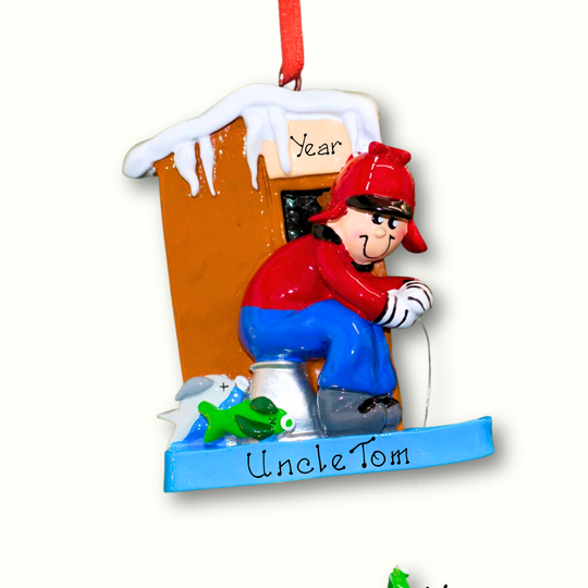 Personalised Christmas Ornament - Ice Fishing