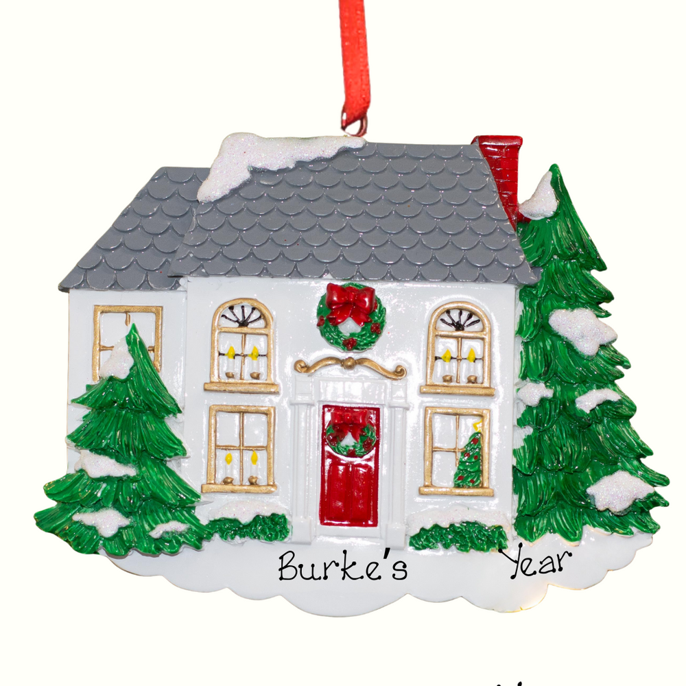 Personalised Christmas Ornament - Grey House