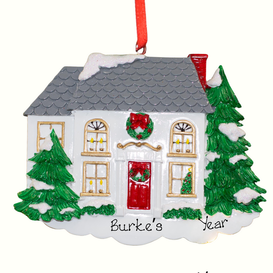 Personalised Christmas Ornament - Grey House