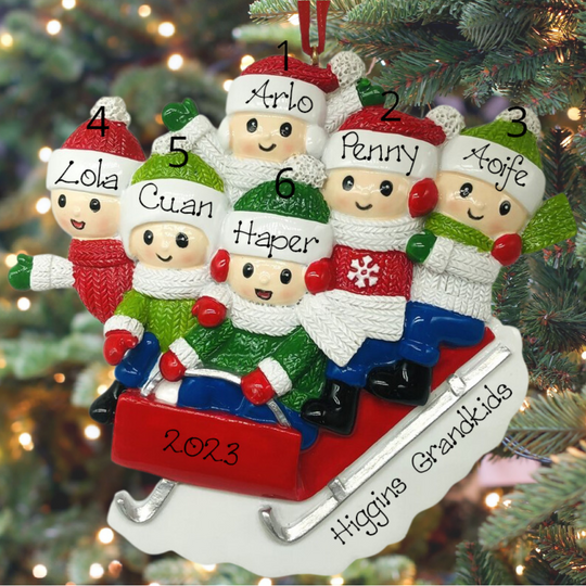 Personalised Christmas Ornaments - Sleigh Ride Fun 6 NEW