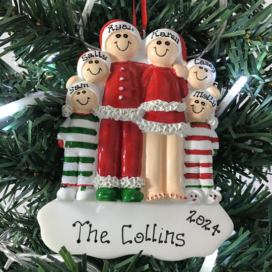 Personalised Christmas Ornament - Festive Family 6 NEW