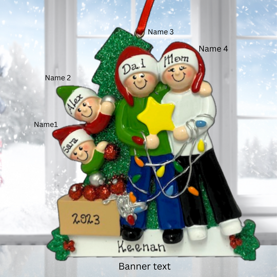 Personalised Christmas Ornament - Decorating the tree 4