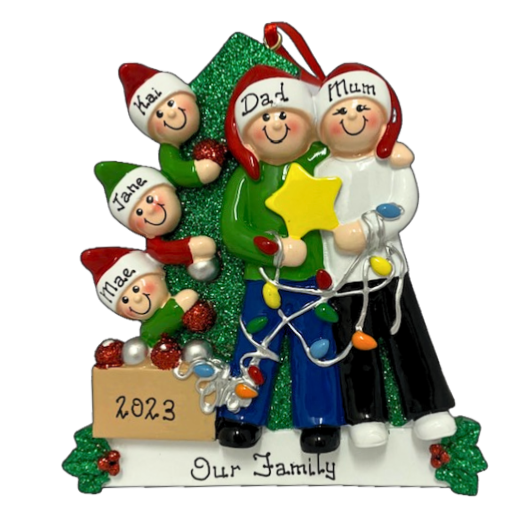 Personalised Christmas Ornament - Decorating the tree 5