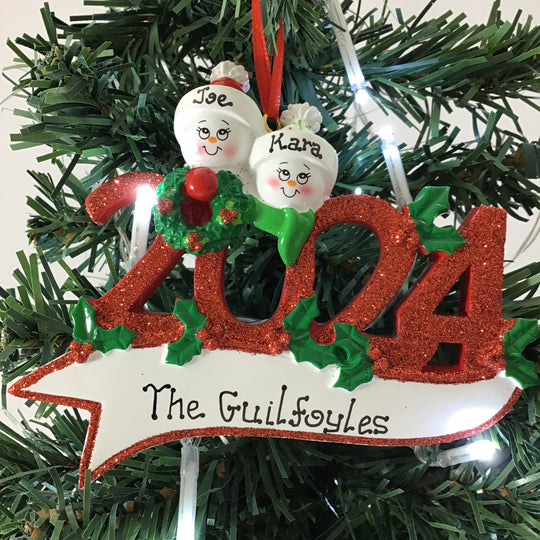 Personalised Christmas Ornament - 2024 Couple