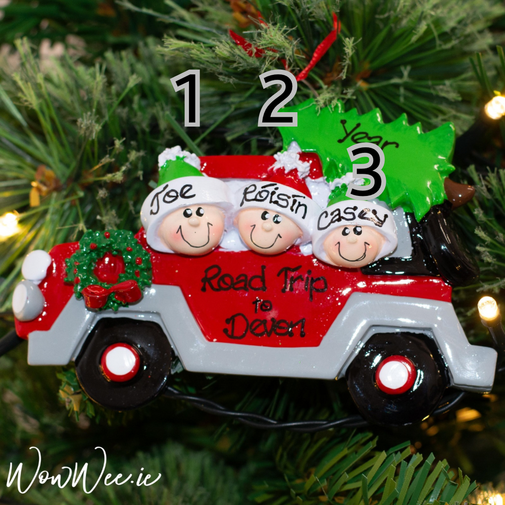 Personalised Christmas Ornament - Christmas Tree Caravan 3