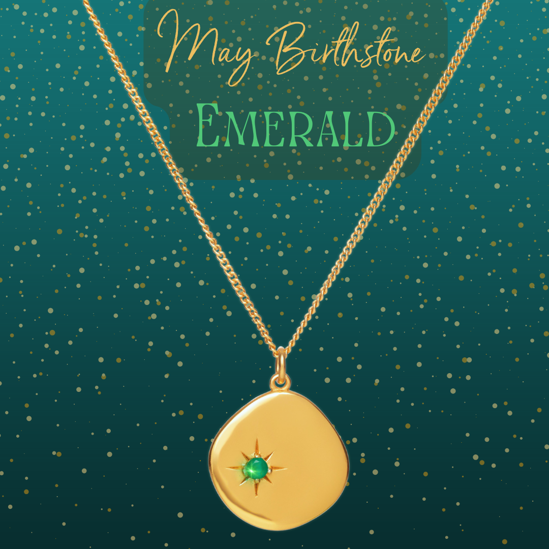 May Birthstone - Emerald Necklace symbolises Truth and Love