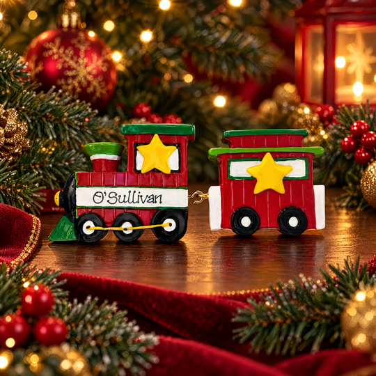 Personalised Linking Train 8 Carriages in 'Our Christmas Express' Gift Boxes