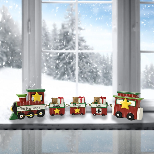 Personalised Linking Train 3 Carriages in 'Our Christmas Express' Gift Box