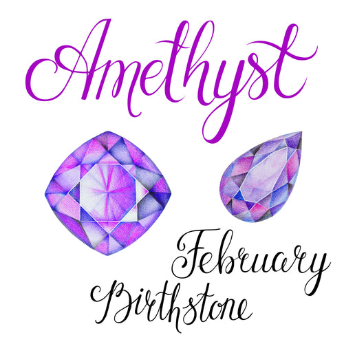 FEBRUARY Amethyst Birthstone Necklace in WowWee gift box
