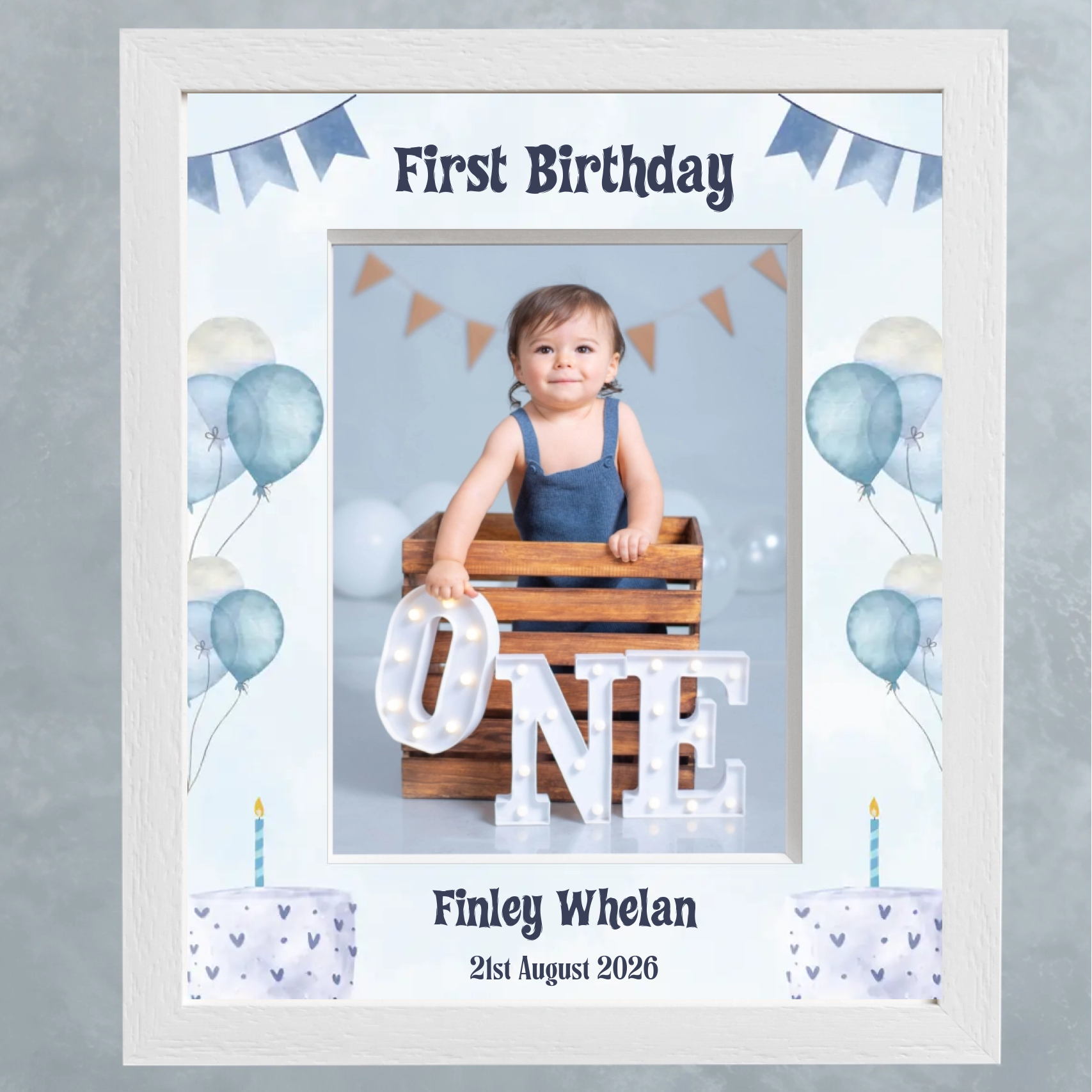 Personalised Birthday Photo Frame - Mount Customised by You ...