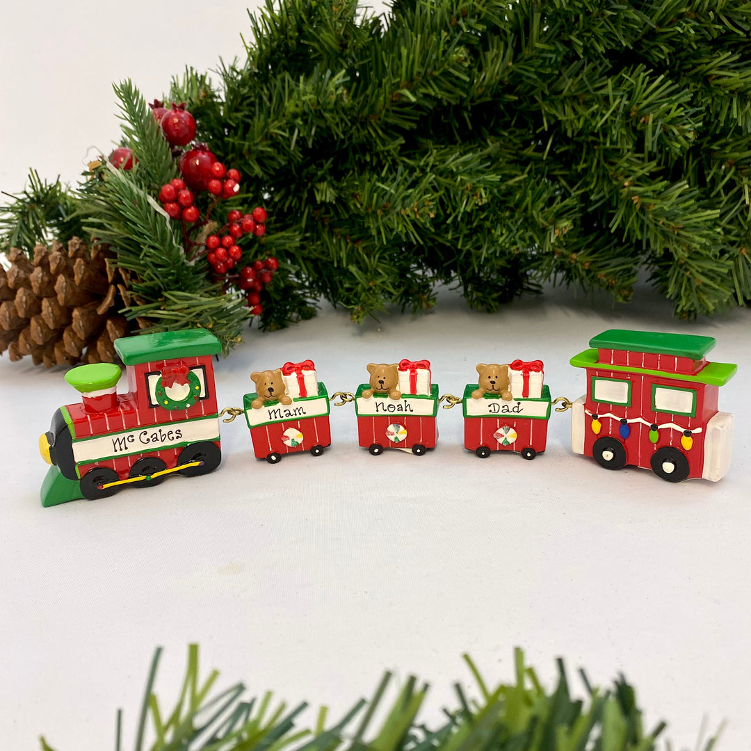 Personalised Linking Train 3 Carriages in 'Our Christmas Express' Gift Box