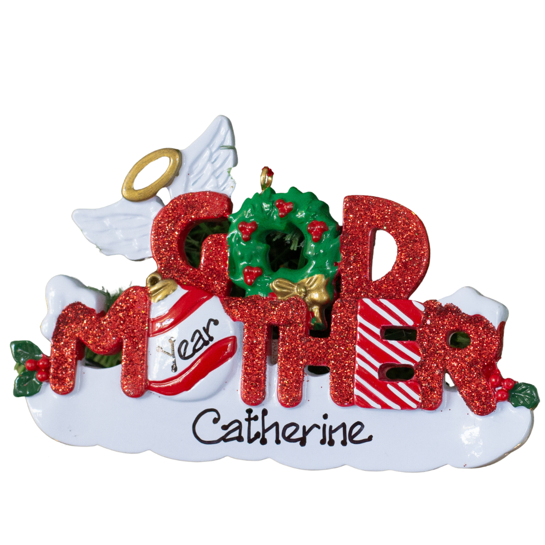 Personalised Christmas Ornament - Godmother