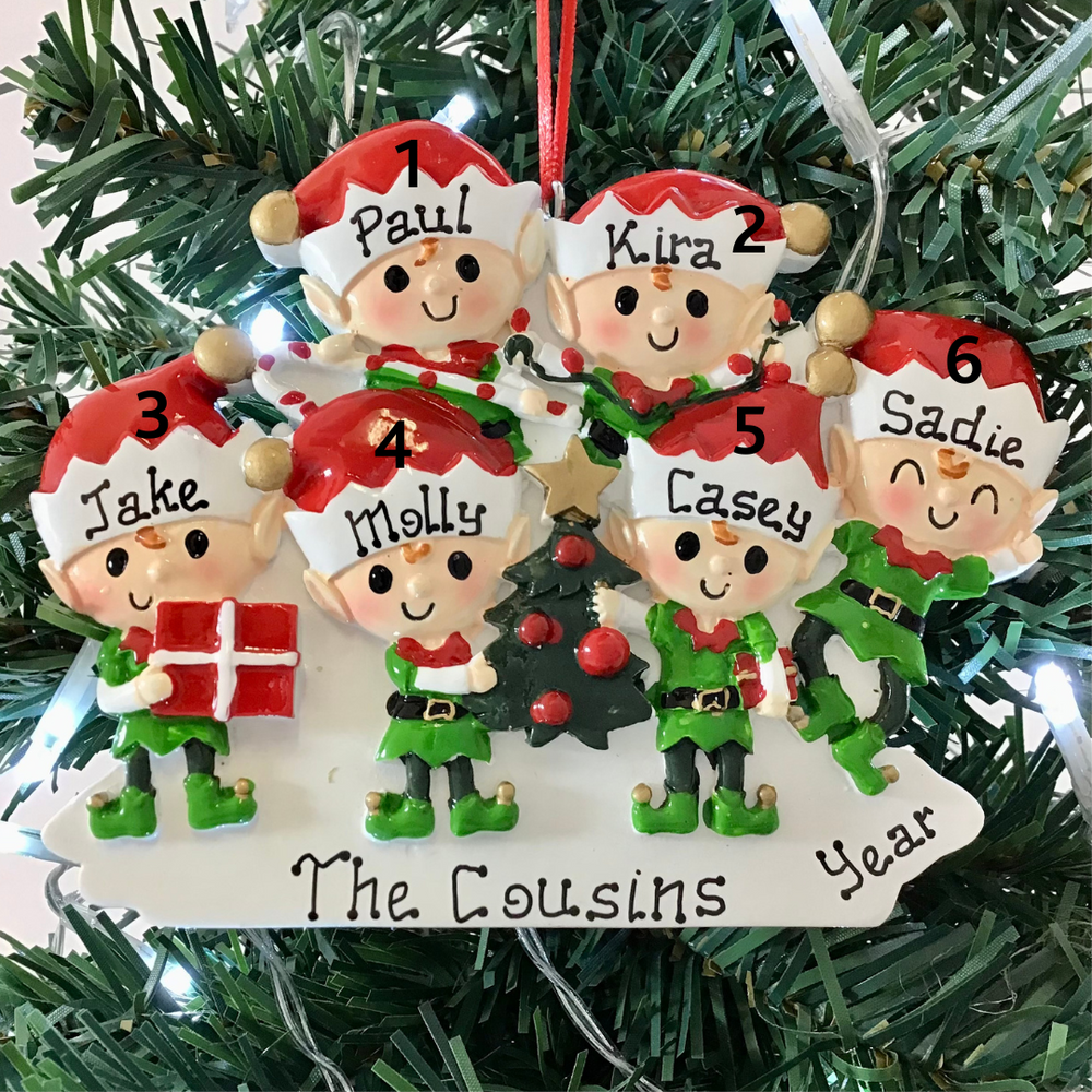 Personalised Christmas Ornaments - Happy Elves 6 NEW