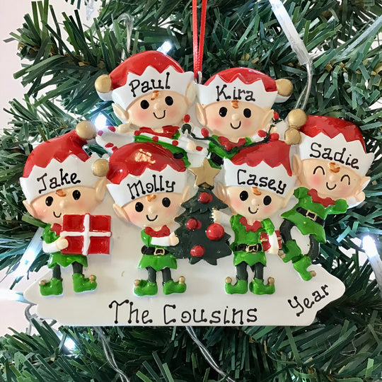 Personalised Christmas Ornaments - Happy Elves 6 NEW