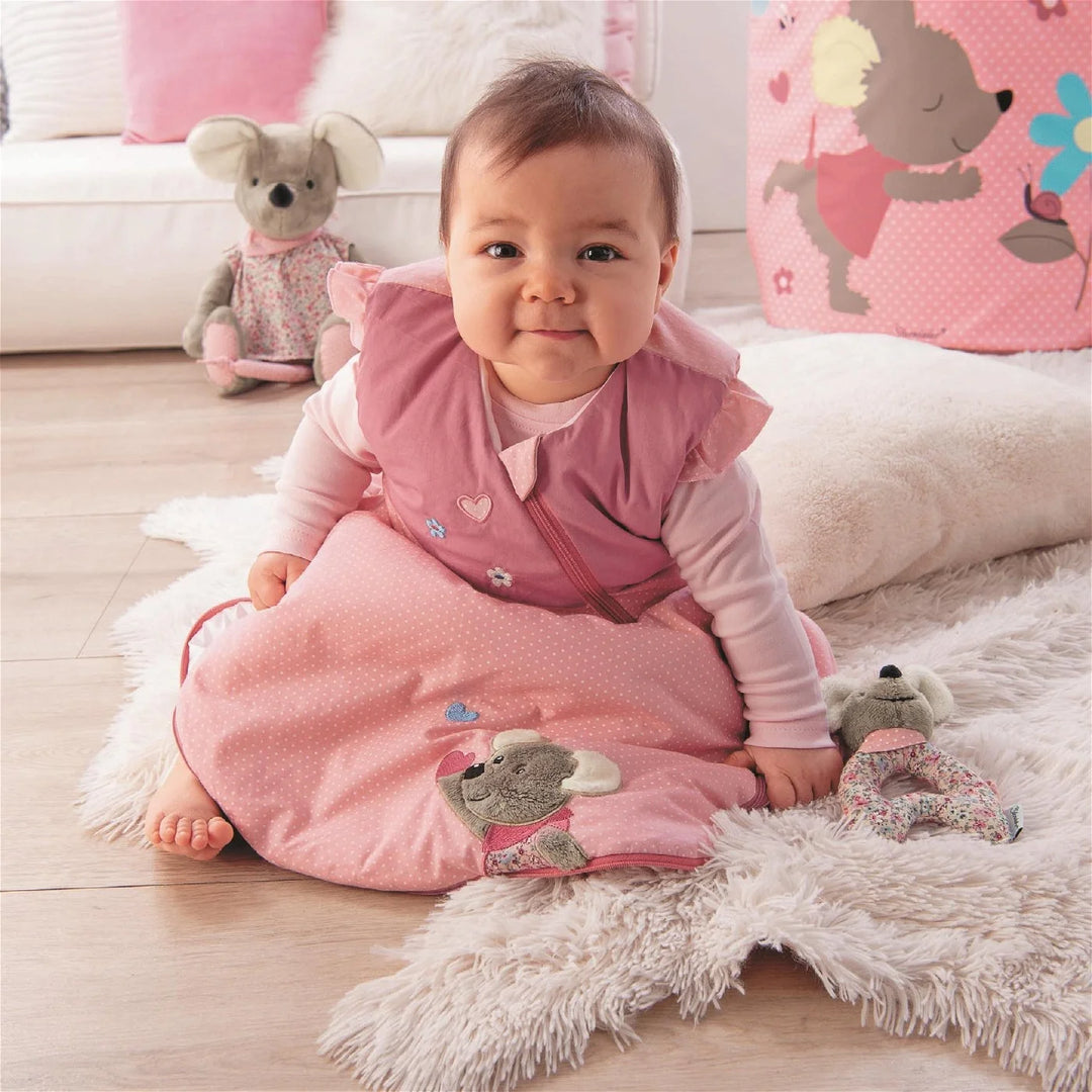 Personalised Sleeping Bag for Girls - Baby Mouse 0-6 Months/6-18 Months