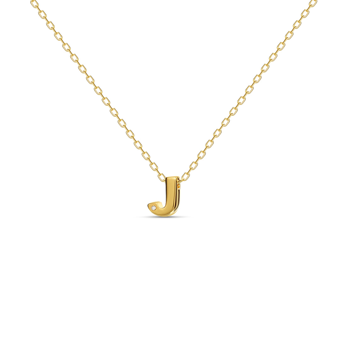 Exquisite 18 ct Gold Diamond Fine Letter Necklace in Deluxe Packaging