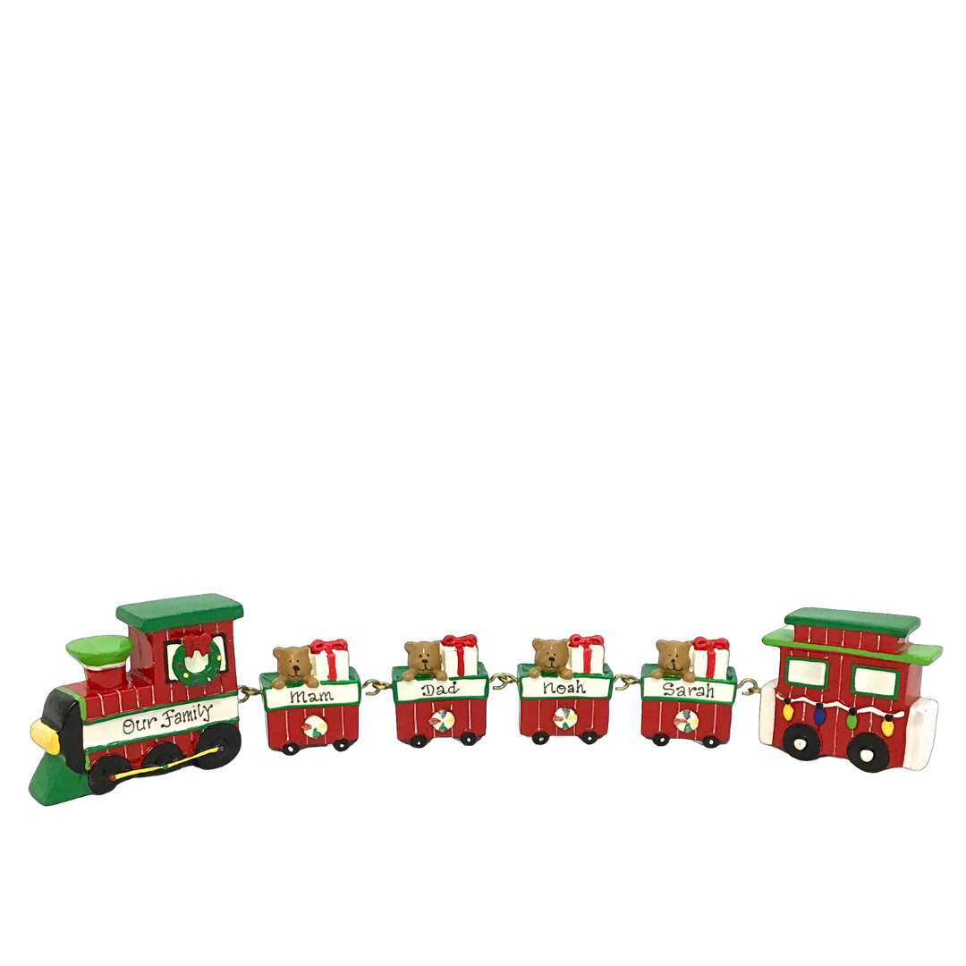 Personalised Linking Train 4 Carriages in 'Our Christmas Express' Gift Box