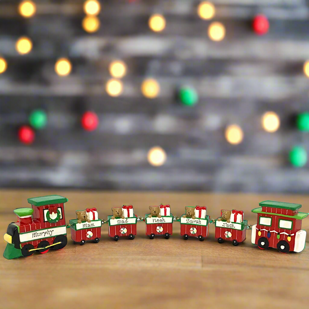 Personalised Linking Train 5 Carriages in 'Our Christmas Express' Gift Box