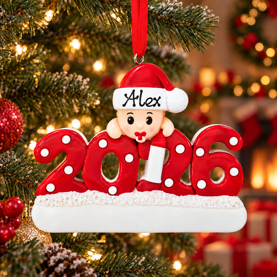 Personalised Christmas Ornament - 2026 RED