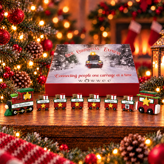 Personalised Linking Train 6 Carriages in 'Our Christmas Express' Gift Box
