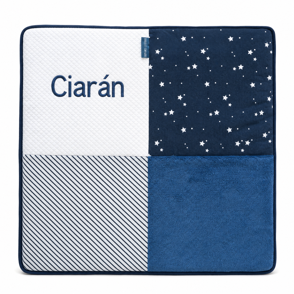 Personalised Patchwork Quilt for Boys - Plush, Cosy & Warm by Doudou