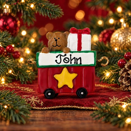 Personalised Linking Train 8 Carriages in 'Our Christmas Express' Gift Boxes