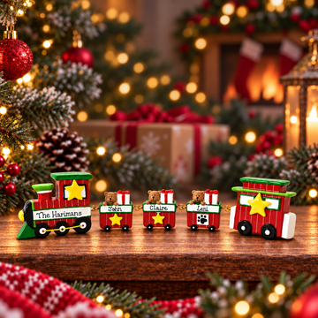 Personalised Linking Train 3 Carriages in 'Our Christmas Express' Gift Box