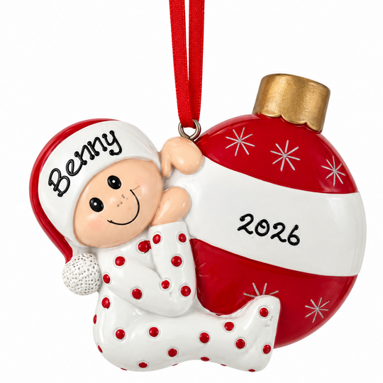 Personalised Christmas Decoration - Spotty PJs