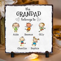 Personalised Slate for Parents or Grandparents - Children Belong to - Up to 12 Kids