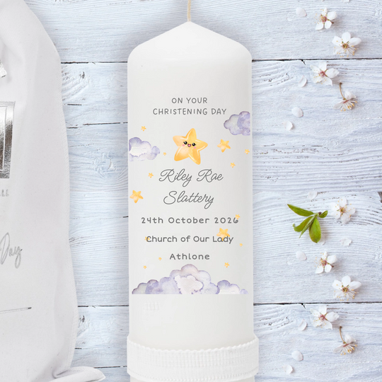 Personalised Christening candle for Boys and Girls 