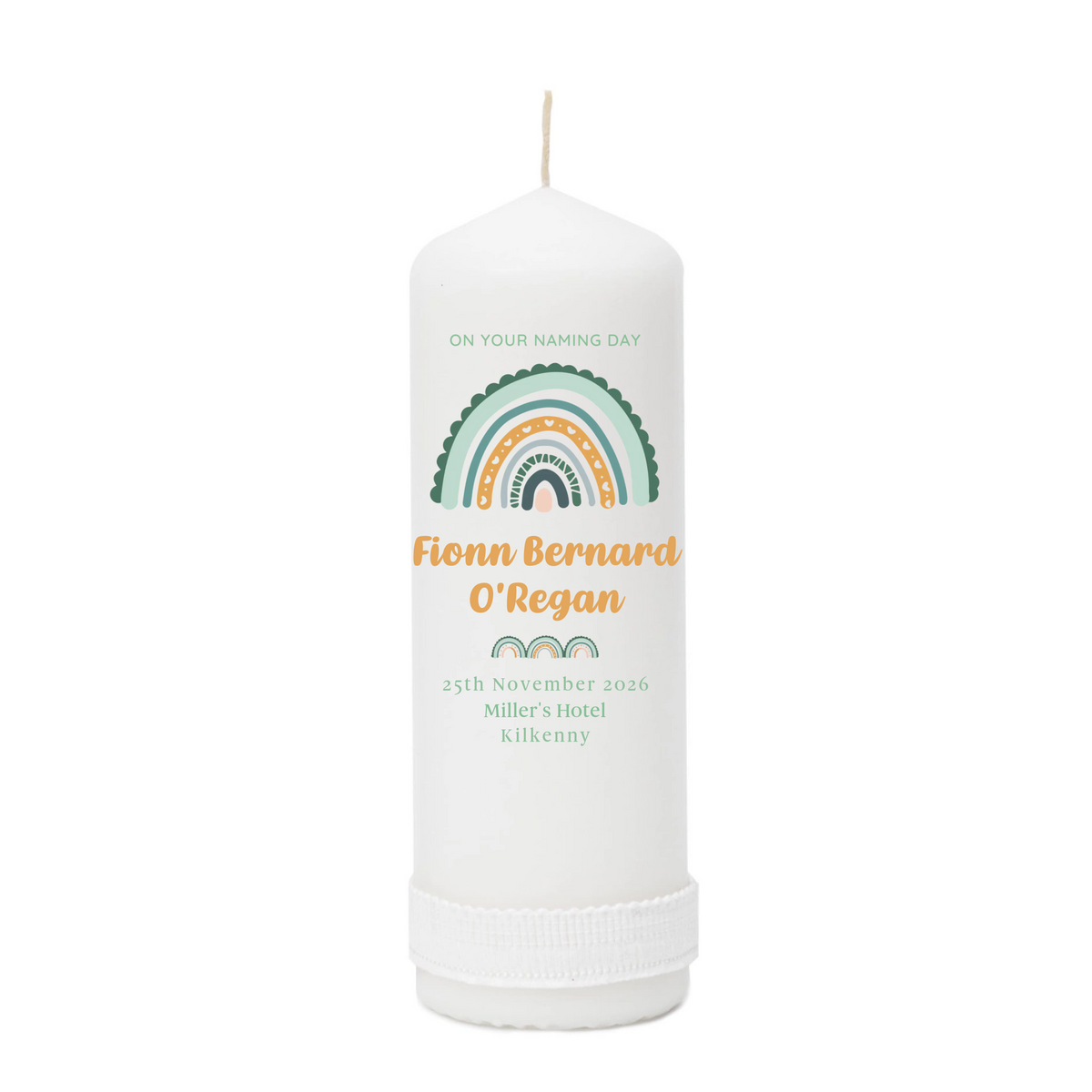Personalised Naming Day Candle