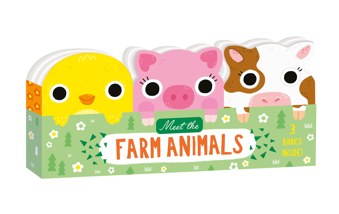 Animal Shaped Board Book Set of 3 - FARM for children